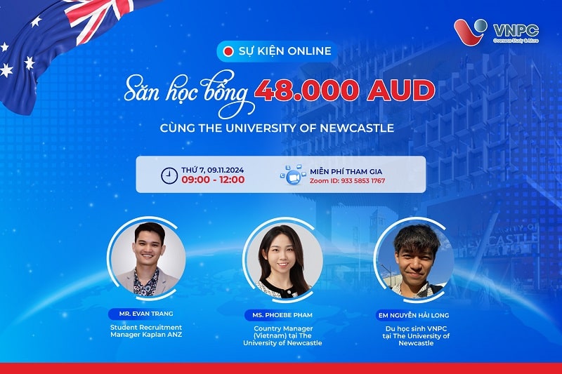 [Sự kiện Online] Cơ hội săn học bổng 48.000 AUD cùng The University of Newcastle